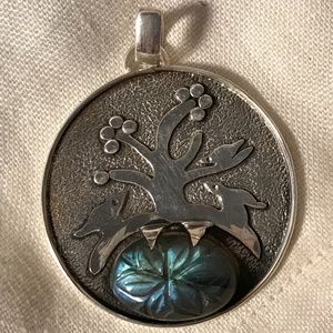 Sterling 925 silver labradorite handmade artisan pendant jewelry gift